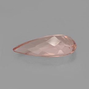 Morganite Rosa chiaro naturale da 3.16 ct, Forma a pera, VVS-VS