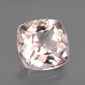 Morganite naturale rosa da 4,26 ct, taglio a cuscino, VVS