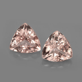 Morganite naturale rosa da  ct, trillion, VVS-VS