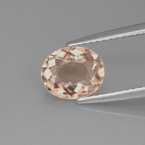 Morganite naturale rosa da 1,24 ct, taglio ovale, VVS