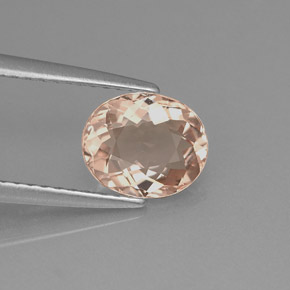 Morganite naturale rosa da 1,24 ct, taglio ovale, VVS