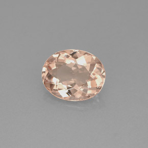 Morganite Rosa chiaro naturale da 1.42 ct, Taglio ovale, VVS