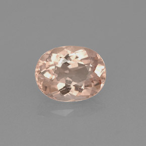 Morganite Rosa chiaro naturale da 1.59 ct, Taglio ovale, VVS-VS