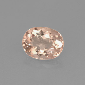 Morganite Rosa chiaro naturale da 1.59 ct, Taglio ovale, VVS-VS