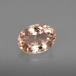 Morganite naturale rosa da 1,67 ct, taglio ovale, VVS-VS