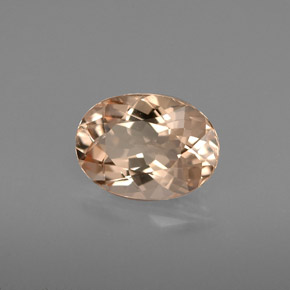 Morganite naturale rosa da 1,40 ct, taglio ovale, VVS