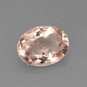 Morganite naturale rosa da 1,61 ct, taglio ovale, VVS