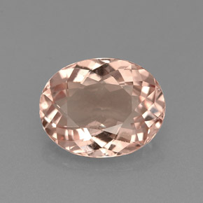 Morganite Rosa chiaro naturale da 1.70 ct, Taglio ovale, VVS-VS