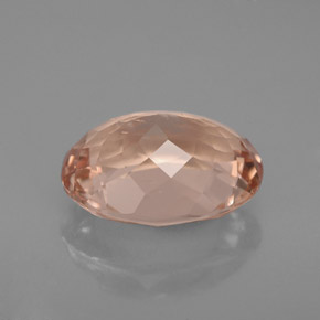 Morganite naturale rosa da 3,40 ct, taglio ovale, VS