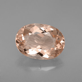 Morganite Color salmone naturale da 2.73 ct, Taglio ovale, VVS-VS