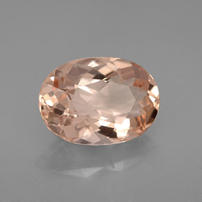 Morganite Color salmone naturale da 2.73 ct, Taglio ovale, VVS-VS