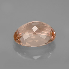 Morganite Color salmone naturale da 3.27 ct, Taglio ovale, VVS-VS