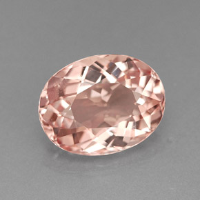 Morganite Color salmone naturale da 1.84 ct, Taglio ovale, VVS-VS