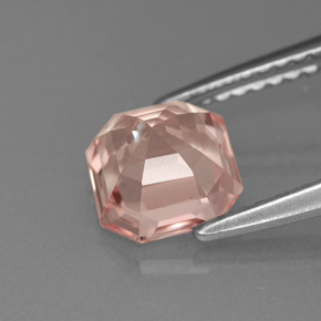 Morganite naturale rosa da 1,34 ct, taglio smeraldo, VVS-VS