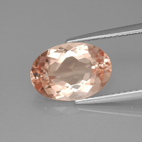 Morganite naturale rosa da 3,16 ct, taglio ovale, VVS