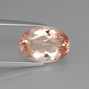 Morganite naturale rosa da 3,16 ct, taglio ovale, VVS