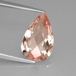 Morganite naturale rosa da 2,80 ct, taglio a pera, VVS-VS