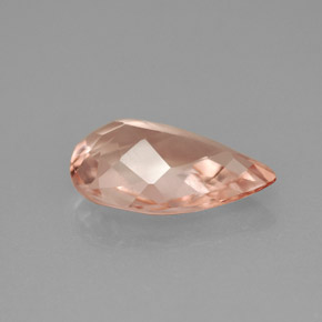 Morganite naturale rosa da 2,80 ct, taglio a pera, VVS-VS