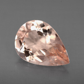 Morganite naturale rosa da 3,21 ct, taglio a pera, VVS
