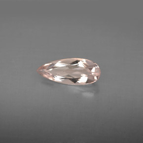 Morganite naturale rosa da 0,74 ct, taglio a pera, VS