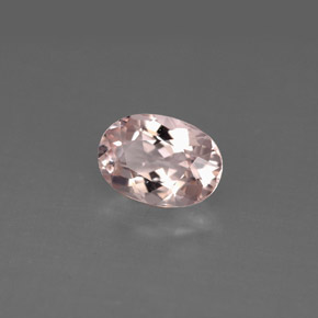 Morganite Rosa chiaro naturale da 1.14 ct, Taglio ovale, VS
