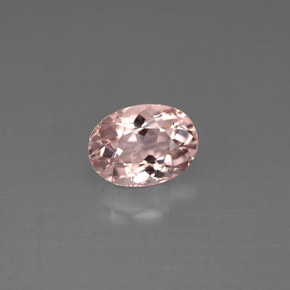 Morganite Rosa chiaro naturale da 1.26 ct, Taglio ovale, VS