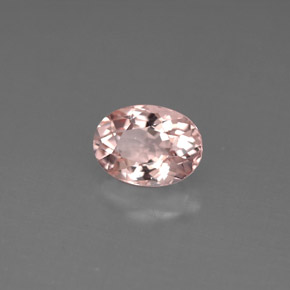 Morganite Rosa chiaro naturale da 1.26 ct, Taglio ovale, VS