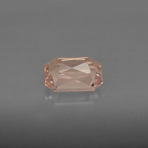 Morganite Color salmone naturale da 1.45 ct, Taglio smeraldo, VVS-VS