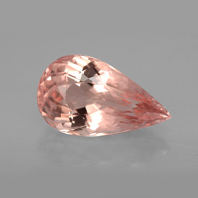 Morganite naturale rosa da 4,77 ct, taglio a pera, VVS-VS