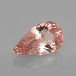 Morganite naturale rosa da 4,77 ct, taglio a pera, VVS-VS