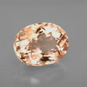 Morganite Color salmone naturale da 3.21 ct, Taglio ovale, VVS-VS