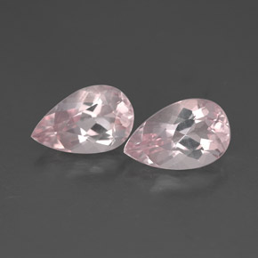 Gemme di Morganite Rosa chiaro naturale da  ct, Forma a pera, VVS-VS