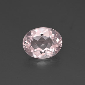 Morganite Rosa chiaro naturale da 0.93 ct, Taglio ovale, VVS-VS