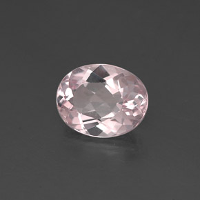 Morganite Rosa chiaro naturale da 0.93 ct, Taglio ovale, VVS-VS
