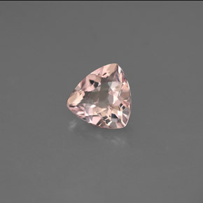 Morganite Rosa chiaro naturale da 1.03 ct, Taglio trillion, VVS-VS