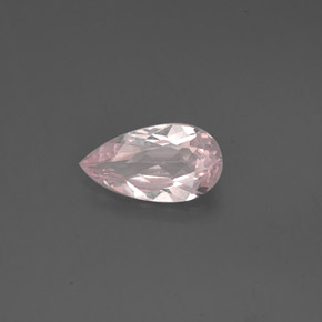 Morganite naturale rosa da 0,67 ct, taglio a pera, VVS-VS