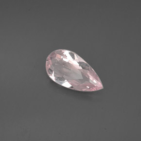 Morganite naturale rosa da 0,67 ct, taglio a pera, VVS-VS