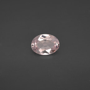 Morganite Rosa chiaro naturale da 1.06 ct, Taglio ovale, VVS