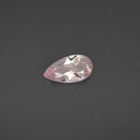 Morganite naturale rosa da 0,92 ct, taglio a pera, VVS