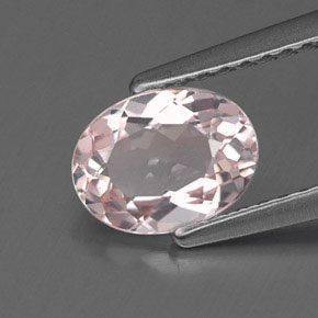 Morganite naturale rosa da 0,88 ct, taglio ovale, IF