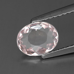 Morganite naturale rosa da 0,67 ct, taglio ovale, VVS