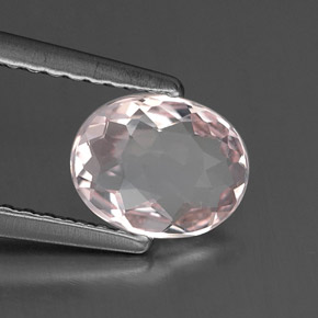 Morganite naturale rosa da 0,67 ct, taglio ovale, VVS