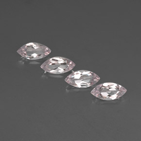Morganite naturale rosa da  ct, marchesa, VVS
