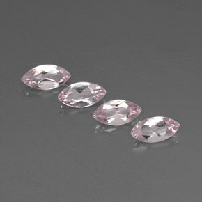 Morganite naturale rosa da  ct, marchesa, VVS