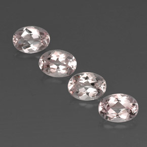 Morganite naturale rosa da  ct, taglio ovale, VVS