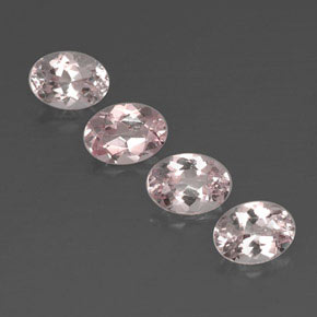 Gemme di Morganite Rosa chiaro naturale da  ct, Taglio ovale, VVS