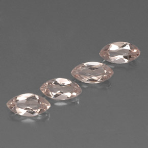Morganite naturale rosa da  ct, marchesa, VVS