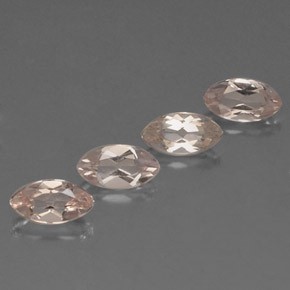 Gemme di Morganite Rosa chiaro naturale da  ct, Taglio marquise, VVS