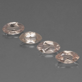 Gemme di Morganite Rosa chiaro naturale da  ct, Taglio marquise, VVS