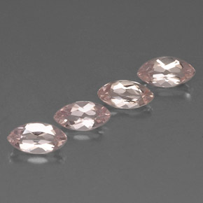Morganite naturale rosa da  ct, marchesa, VVS